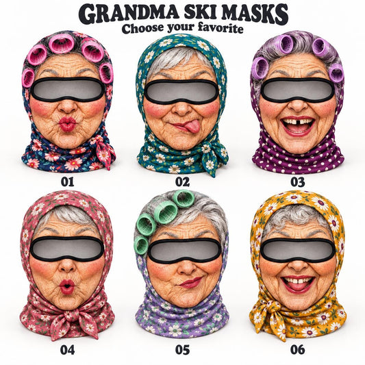 Personalized Funny Grandma Meme Face Ski Mask