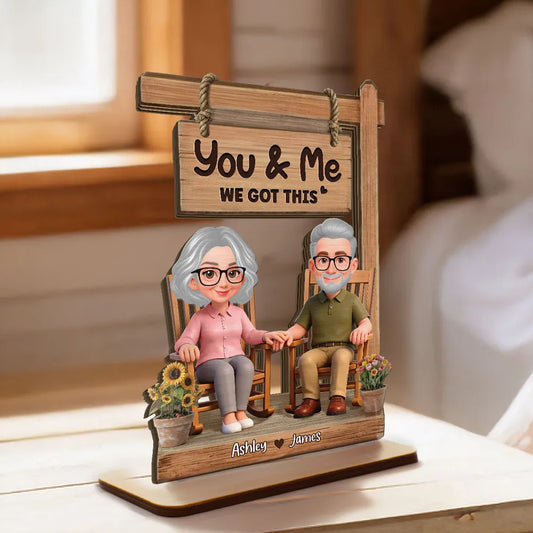 Personalized You And Me Rocking Chair Wooden Plaque