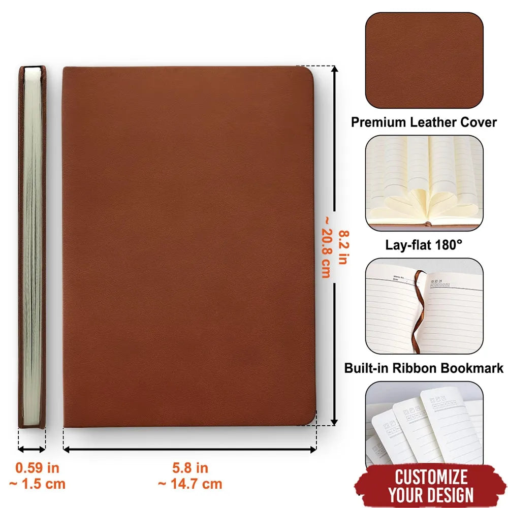 Personalized Difference Maker Quote Leather Journal