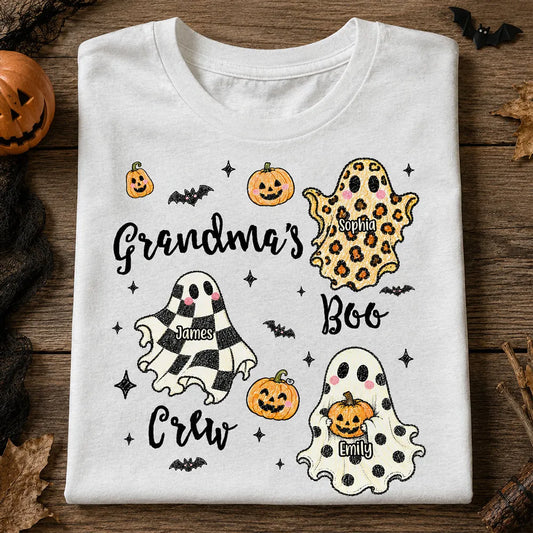 Personalized Grandma's Boo Crew Halloween Shirt
