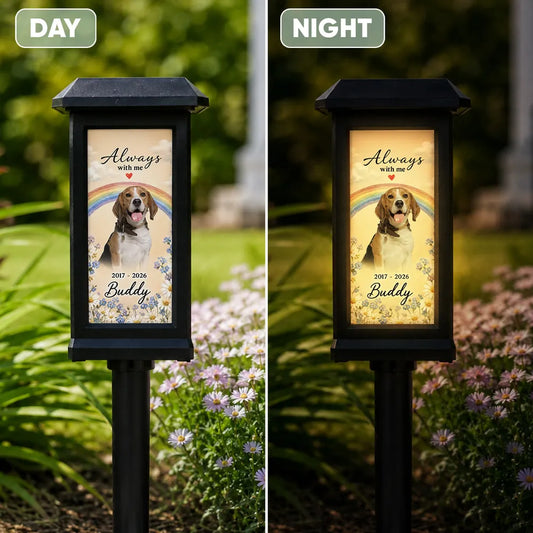 Personalized Sunflower Pet Memorial Solar Garden Light