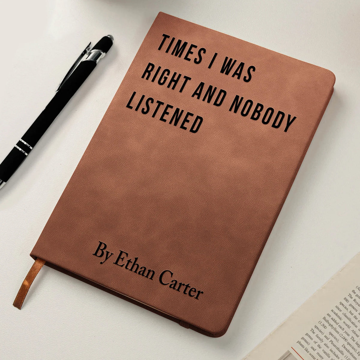 Personalized Sarcastic Leather Journal