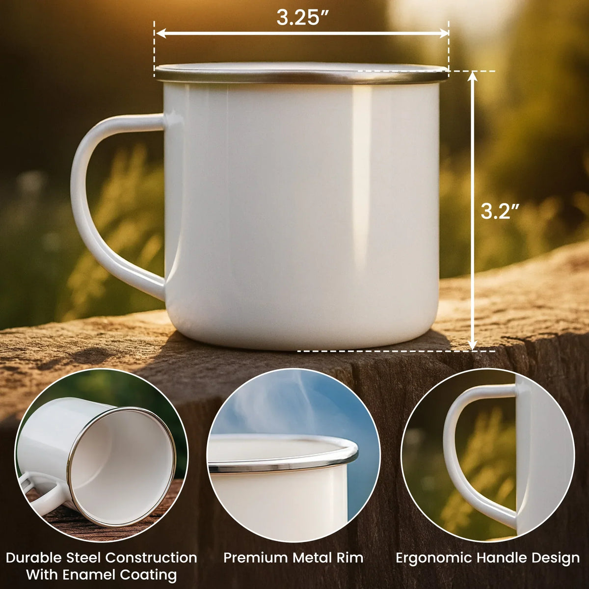 Personalized Adventure Partners Mountain Enamel Mug