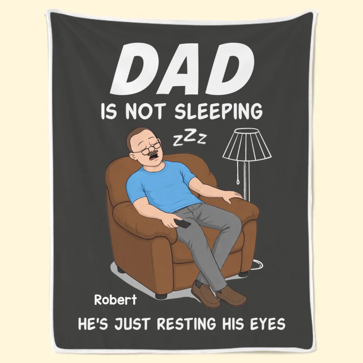 Custom Dad's Favorite Hobby Is Napping Blanket