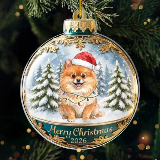 Personalized Snow Globe Pet Photo Acrylic Ornament