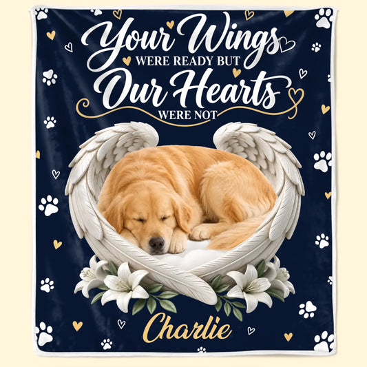 Personalized Pet Angel Memorial Keepsake Blanket