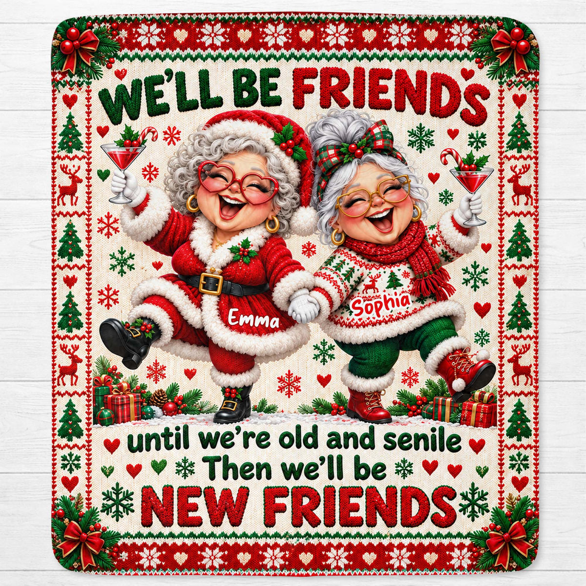 Personalized Friends Until Old And Senile Blanket