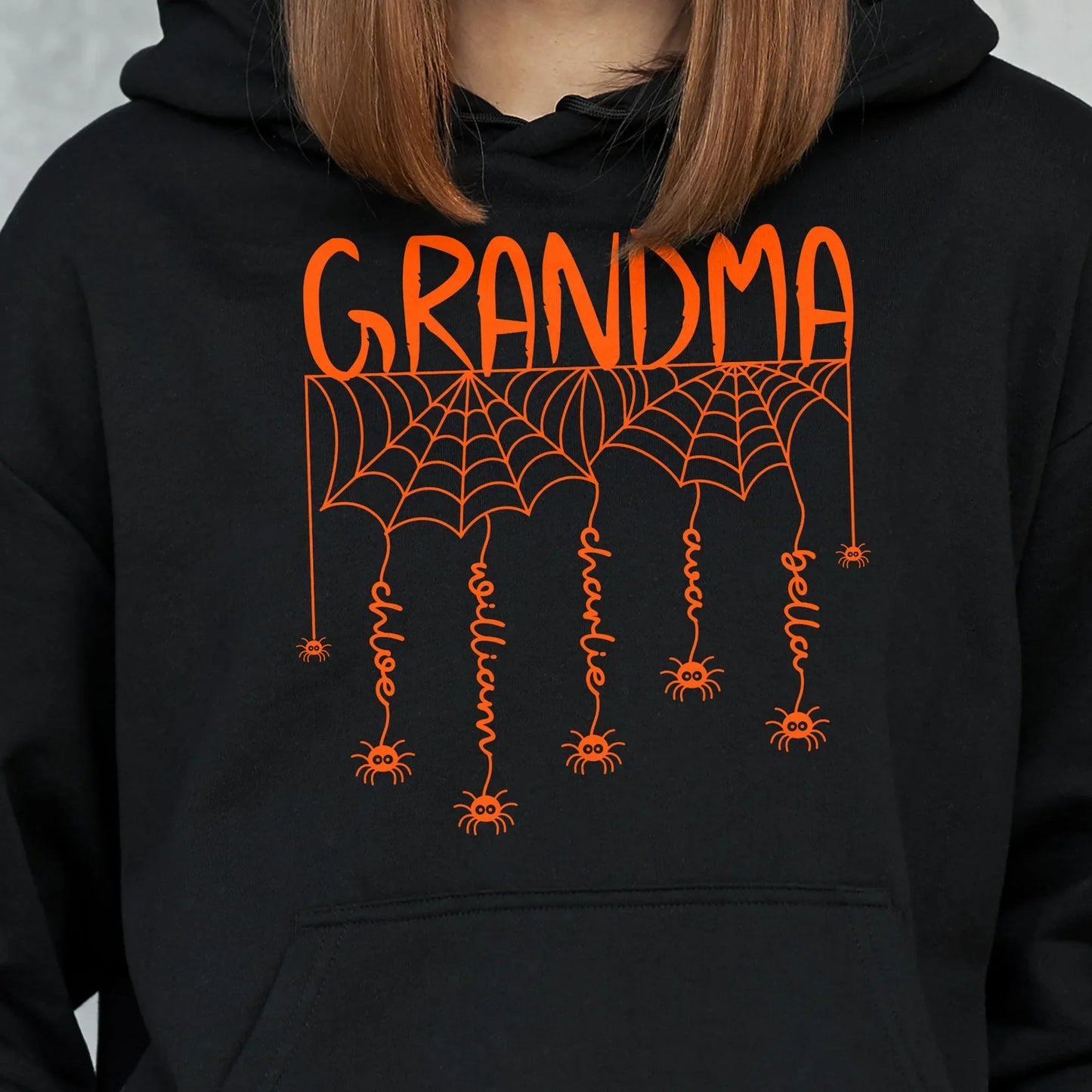 Personalized Grandma Spider Web Halloween T-Shirt