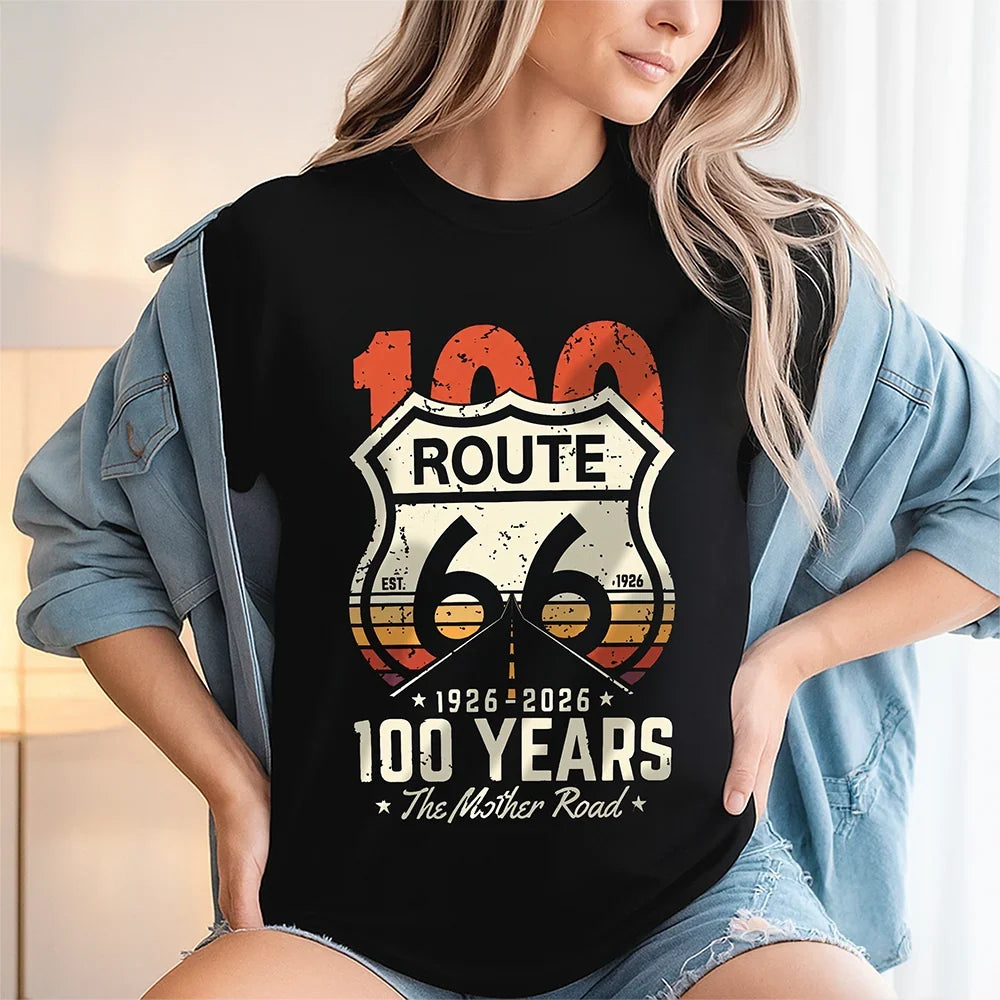 Personalized Route 66 Classic Tee, Retro Open Road Design, Unique Gift for Road Trip Fans