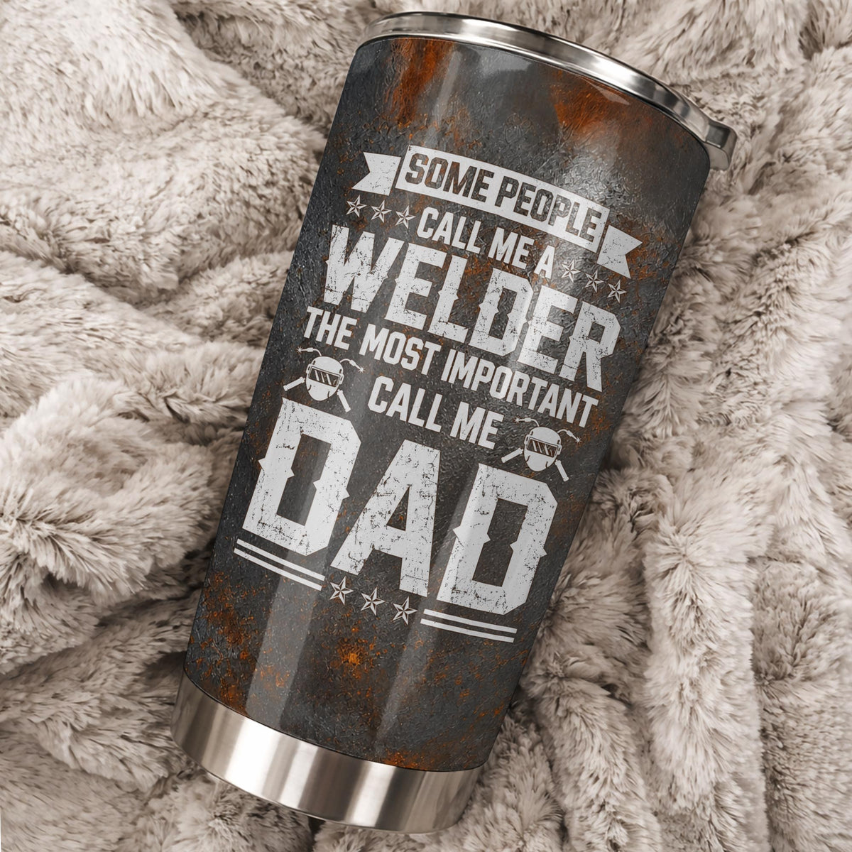 Personalized Welder Dad Metal Tools Stainless Steel Tumbler