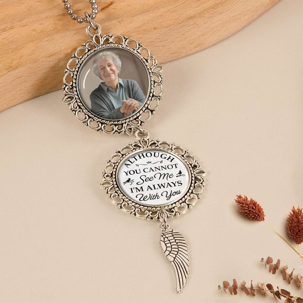 Personalized Photo Always With You Pet Memorial Car Ornament