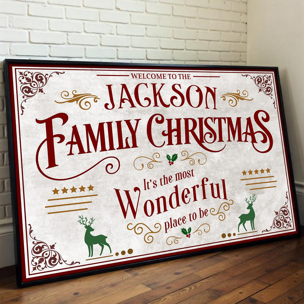 Personalized Welcome To The Family Christmas Poster