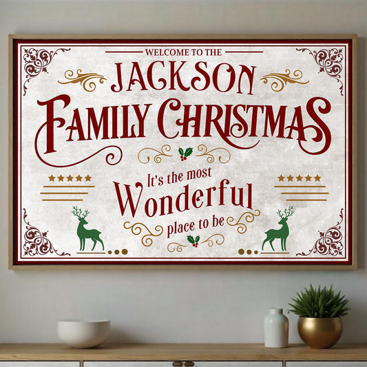 Personalized Welcome To The Family Christmas Poster
