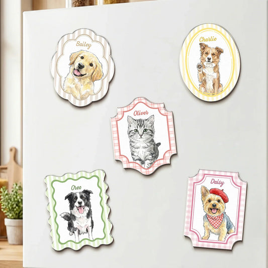 Custom Pet Portrait Acrylic Fridge Magnet