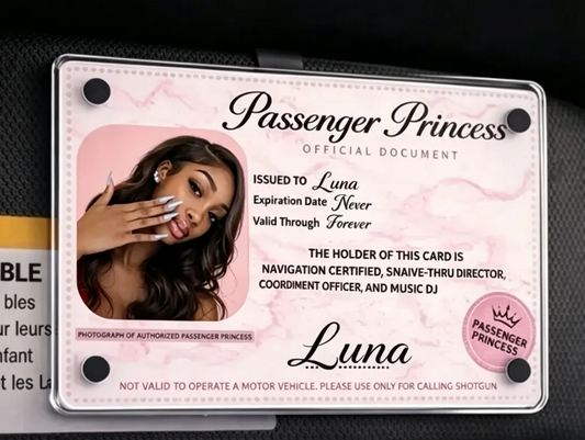 Personalized Passenger Princess Card– Forever Valid VIP Card