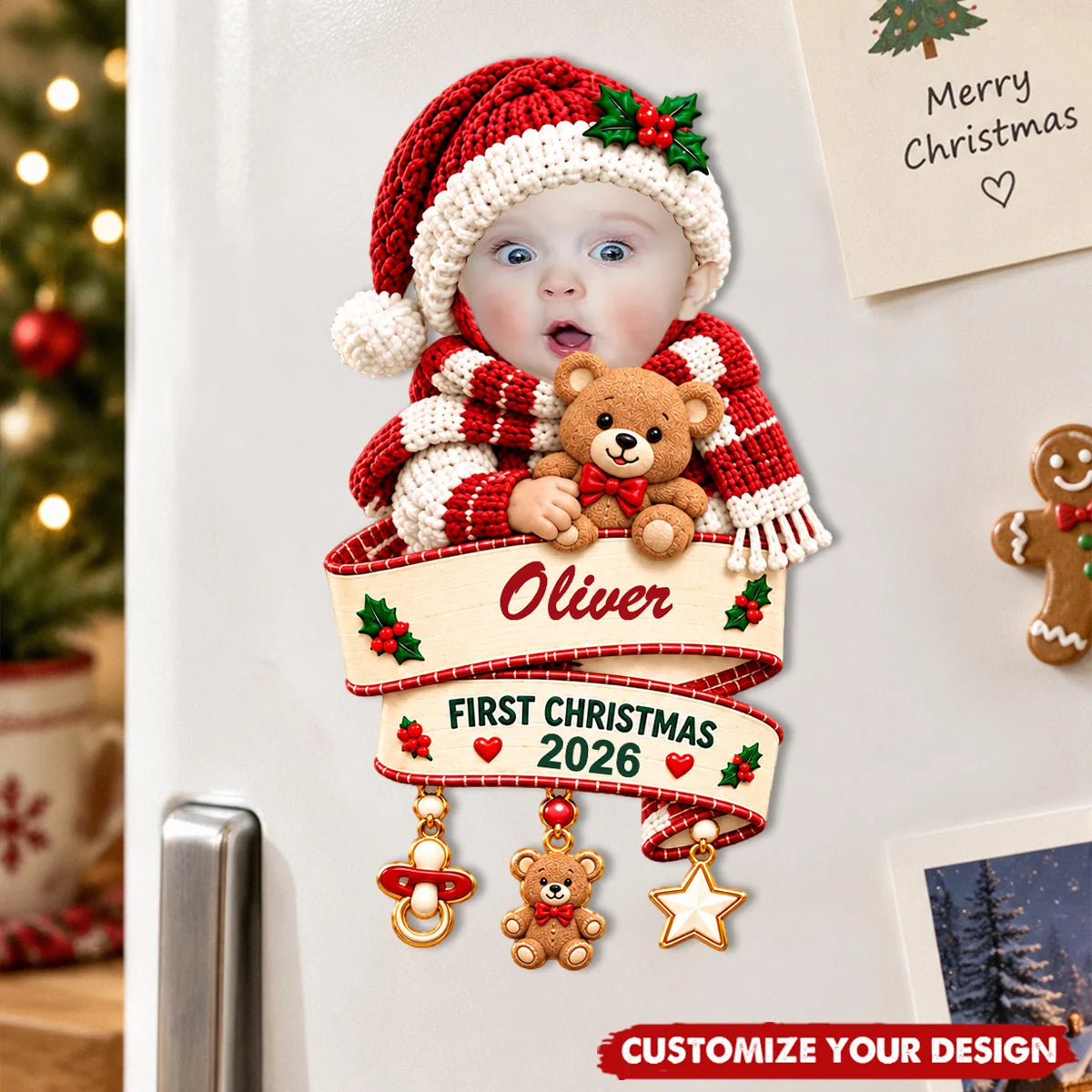 Personalized Baby First Christmas Sticker