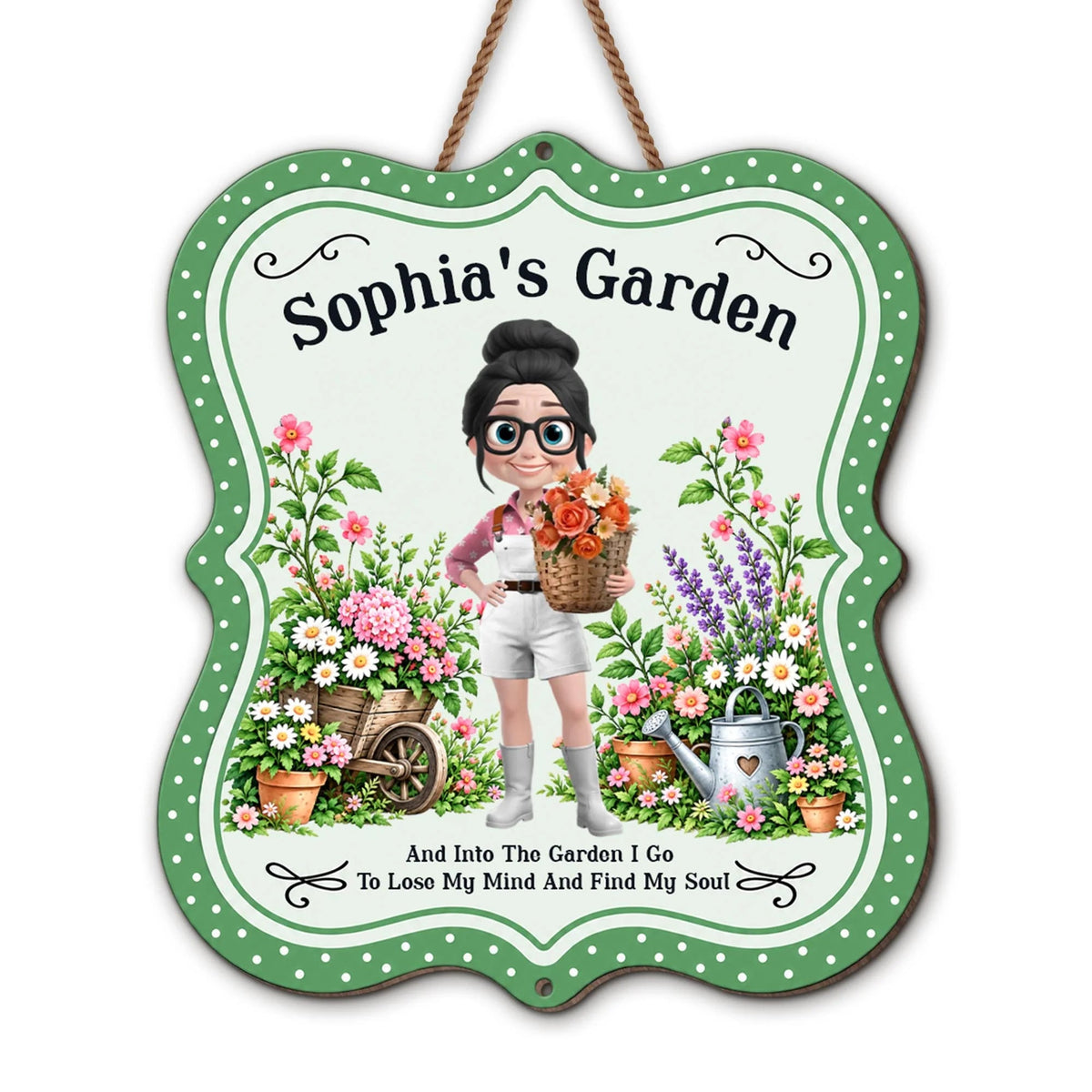 Personalized Into The Garden I Go Custom Garden Wooden Sign