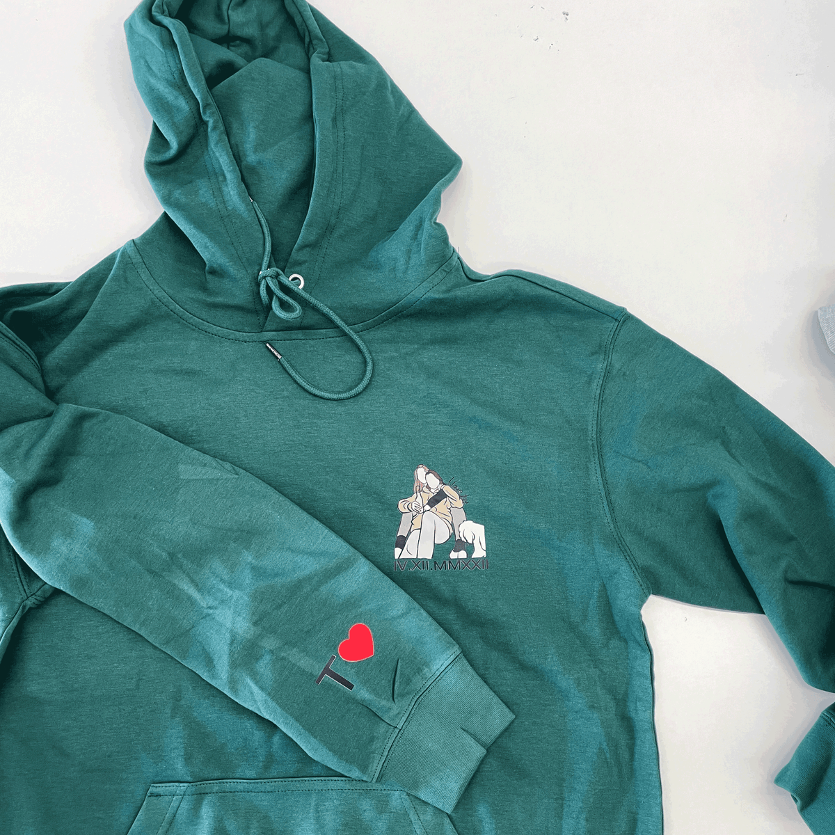 Personalisation Cartoon Roman Date Hoodie Printing👩❤️👨