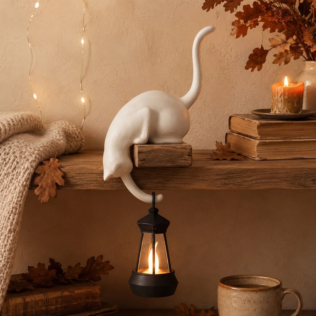 Personalized Purrfect Reading Companion Cat Lantern