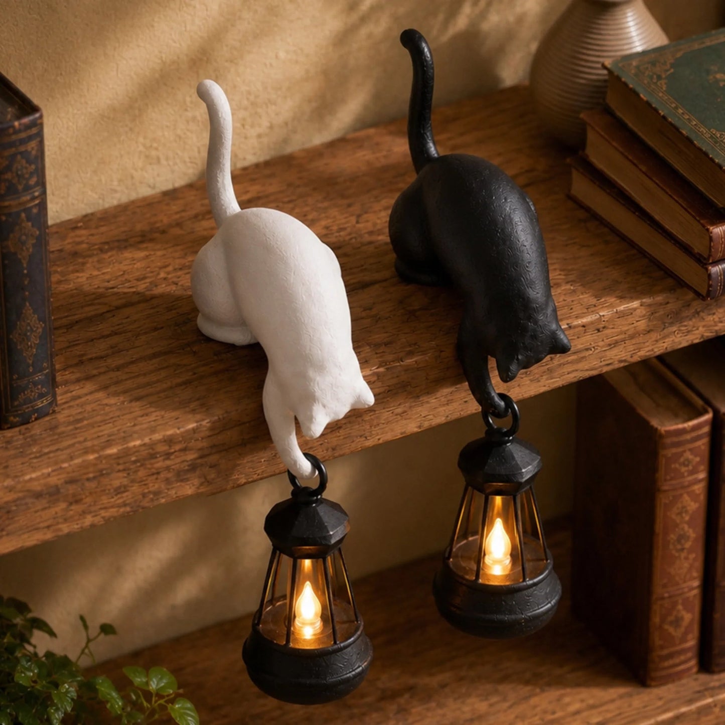 Personalized Purrfect Reading Companion Cat Lantern