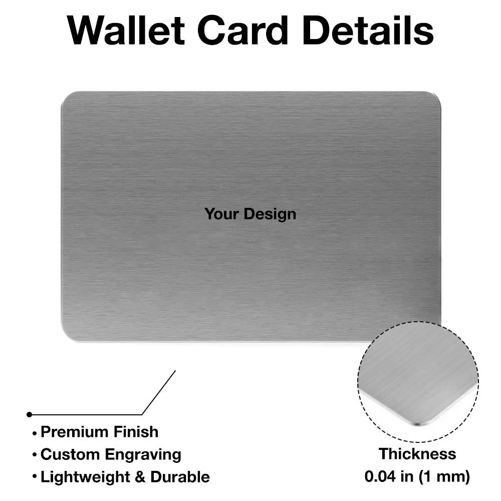 Personalized Carry You With Me Memorial Wallet Card
