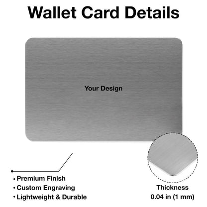 Personalized Carry You With Me Memorial Wallet Card