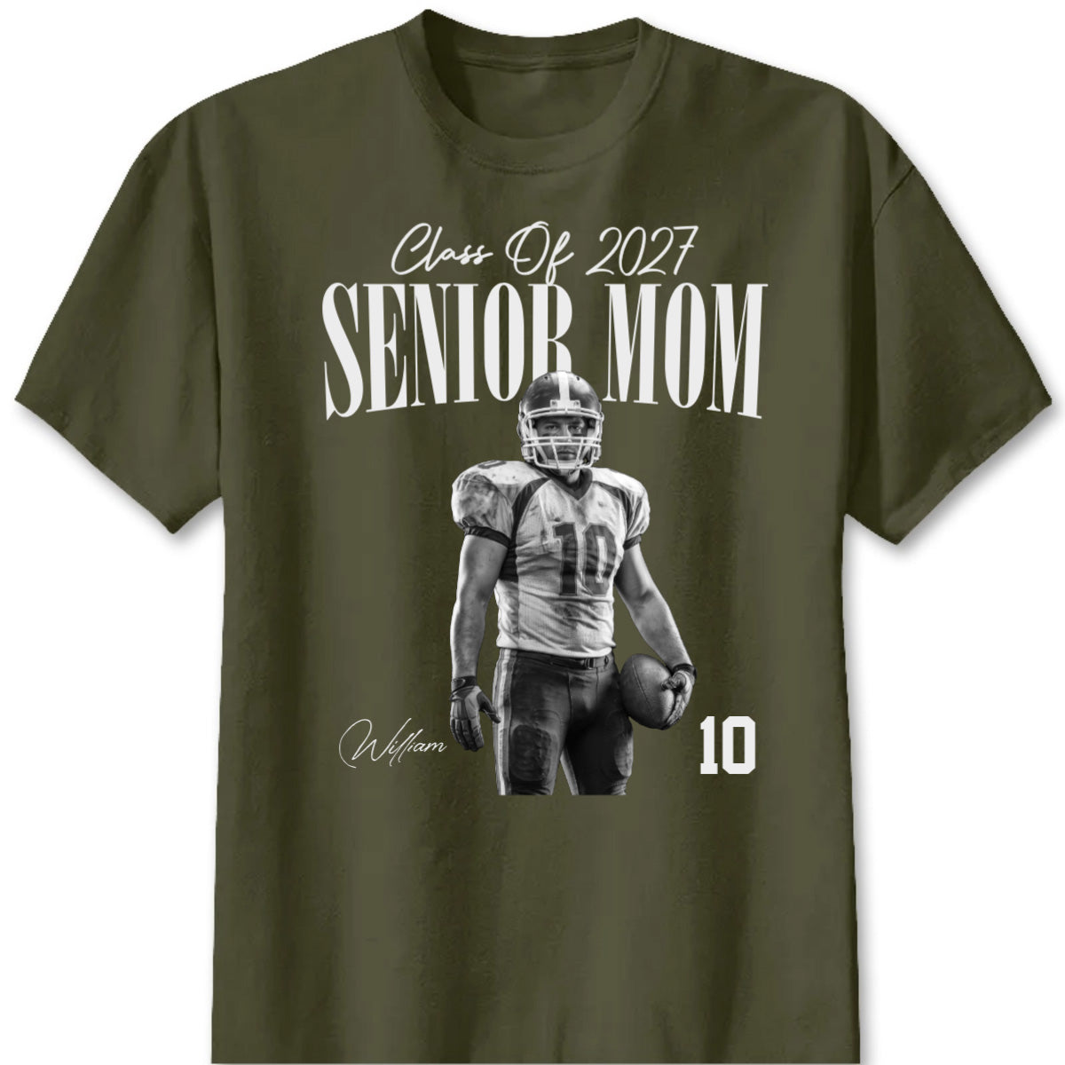 Personalized Class of 2027 Senior Mom Sports Gameday Shirt