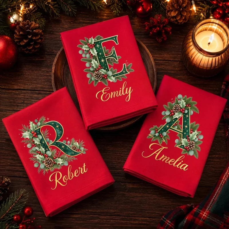 Custom Cotton Napkin - Personalized Christmas Birthday Gifts For Mom, Dad, Brother, Sister - Gather 