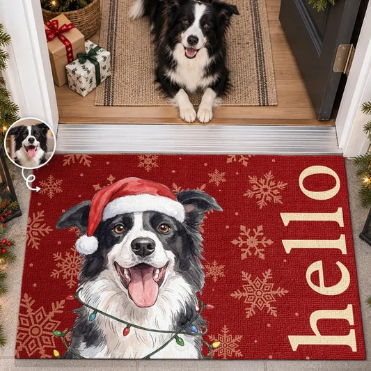 Custom Photo Home Decor Decorative Mat - Personalized  Christmas Birthday Gifts For Dog Cat Lovers, 