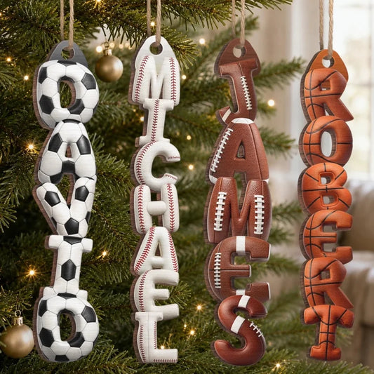 Custom Letter Wooden Ornament - Personalized Christmas Birthday Gifts For Mom, Dad, Brother, Sister,