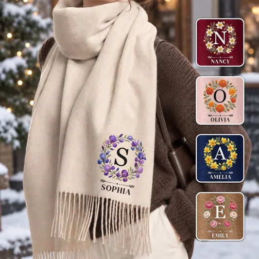 Custom Tassel Scarf - Personalized Christmas Birthday Gifts For Wife, Daughter, Besties, Sisters, Gr