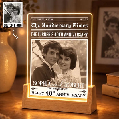 The Anniversary Times - Personalized Night Light
