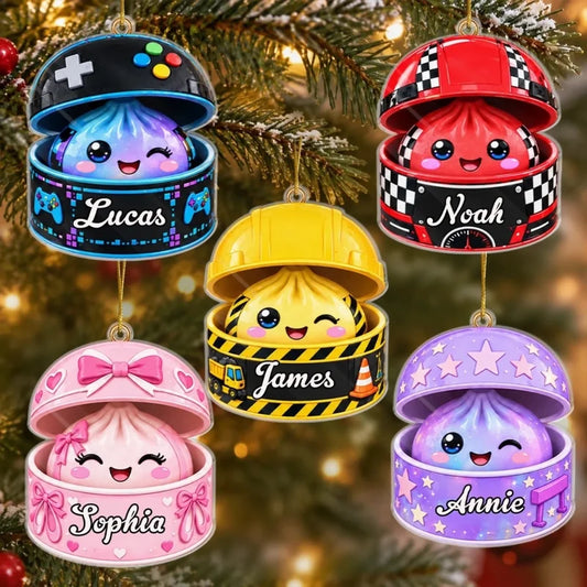 Custom Dumpling Squishy Acrylic Ornament - Personalized Christmas Birthday Gifts For Kids - Squish I