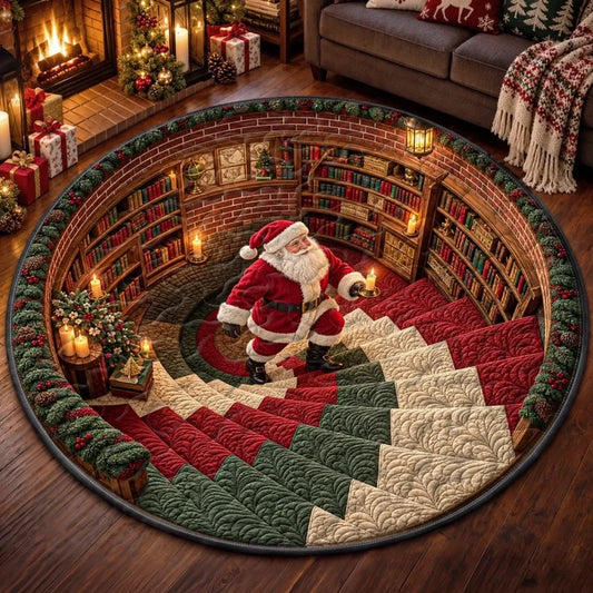 Custom Quilted Round Mat - Personalized Christmas Birthday Gifts For Mom, Dad, Brother, Sister - Mer