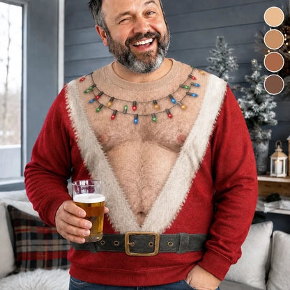 Personalized Chest Hair Funny Ugly Christmas Sweatshirt