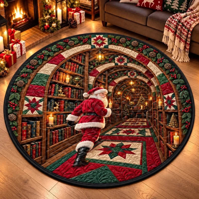 Custom Quilted Round Mat - Personalized Christmas Birthday Gifts For Mom, Dad, Brother, Sister - Wel