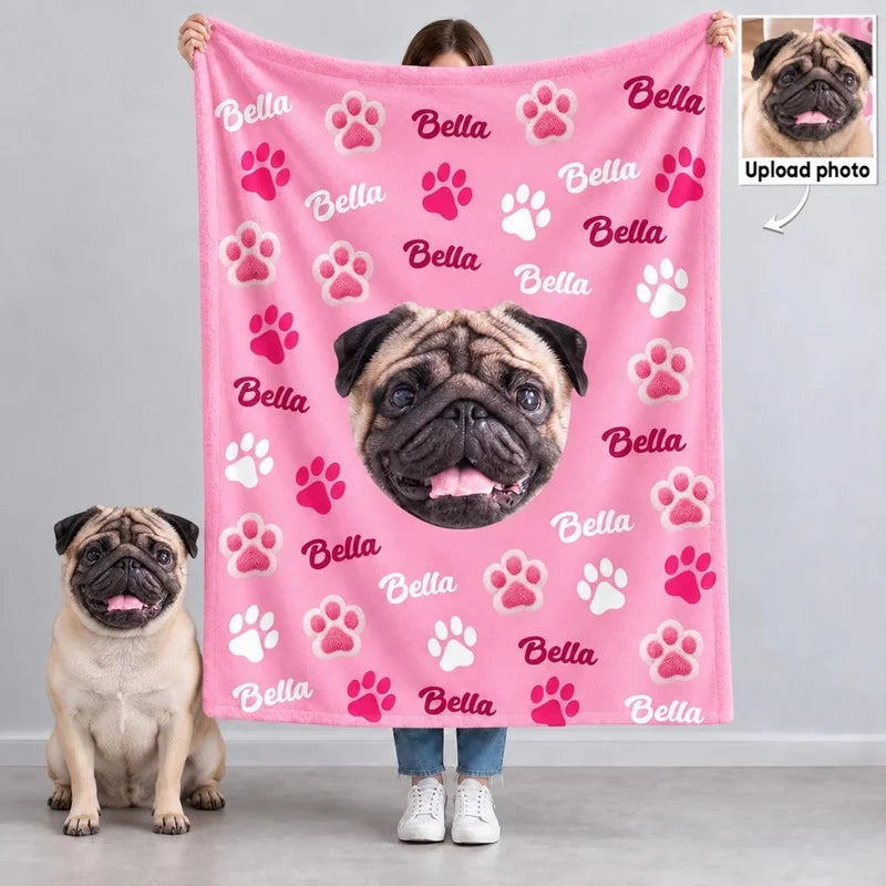 My Pup Everywhere - Personalized Fleece Blanket