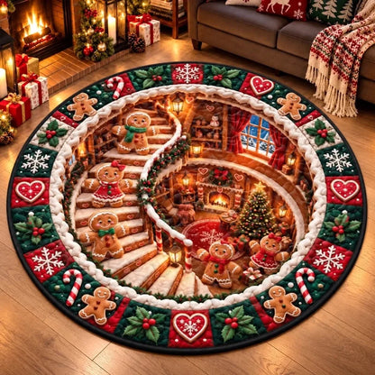Custom Quilted Round Mat - Personalized Christmas Birthday Gifts For Mom, Dad, Brother, Sister - War