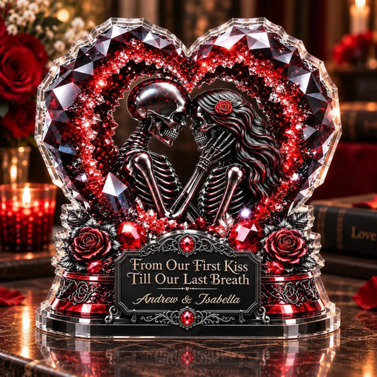 Personalized Till Our Final Breath Skeleton Acrylic Plaque