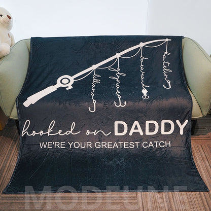 🏆Hooked on Daddy Custom Blanket