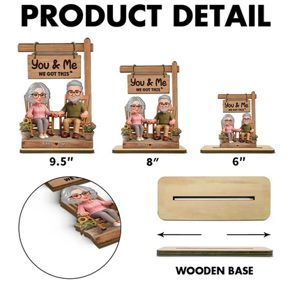 Personalized You And Me Rocking Chair Wooden Plaque