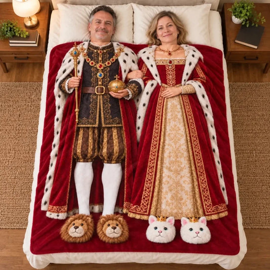 Custom Blanket - Personalized Anniversary Wedding Gifts For Husband And Wife, Him And Her - My King 