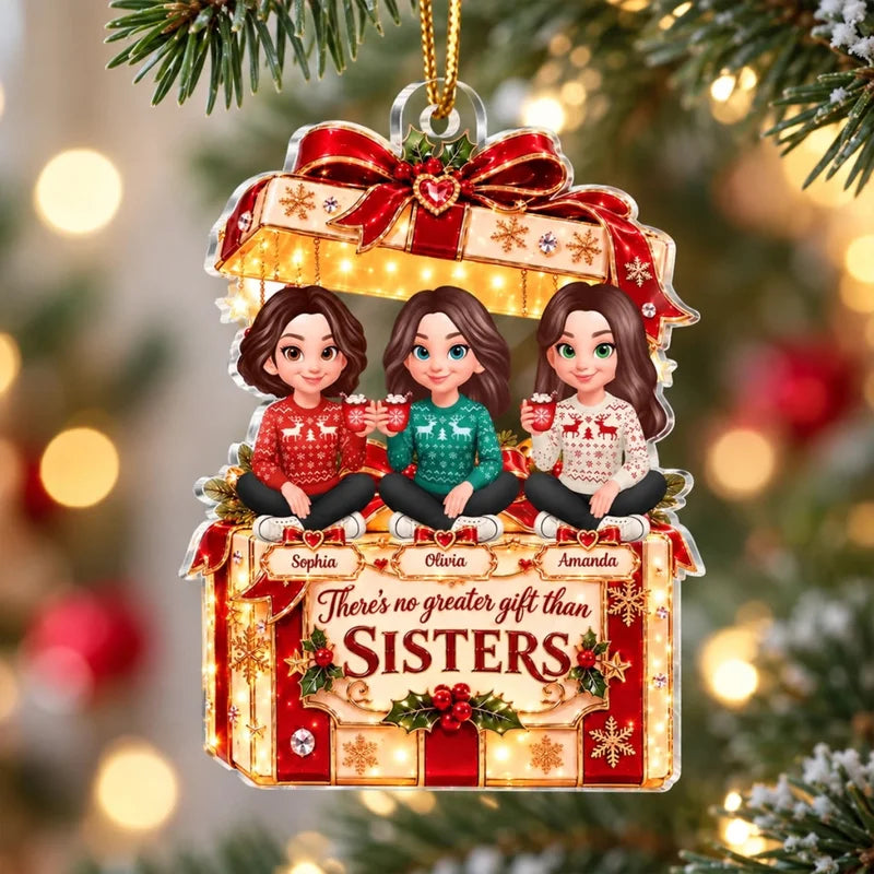 Personalized Sisters Best Friends Acrylic Ornament