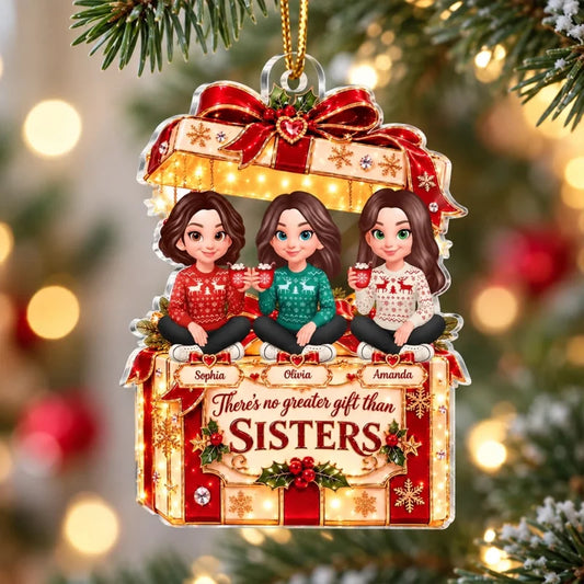 Personalized Sisters Best Friends Acrylic Ornament