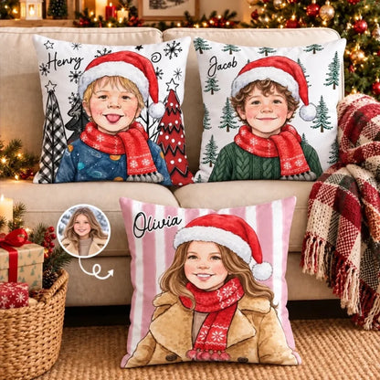 Personalized Merry Moments Kids Photo Pillow