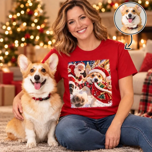 Custom Christmas Birthday Gifts For Dog Mom, Dog Lovers • Christmas Chaos - Personalized Basic T-Shi