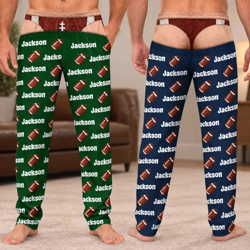 Custom Name Football Gifts for Football Fans - Personalized Pajamas