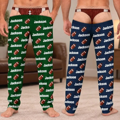 Custom Name Football Gifts for Football Fans - Personalized Pajamas