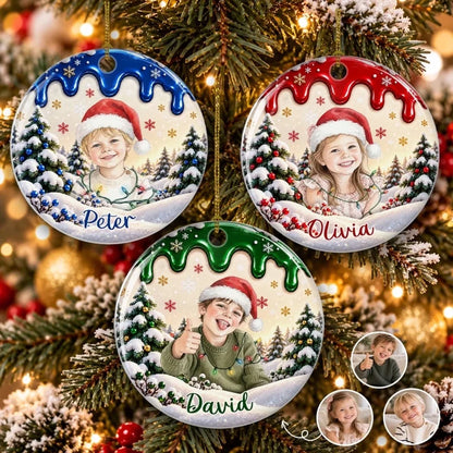 Custom Family Ornament, Christmas Gift for Family Members •  Little Moments Last Every Christmas - P