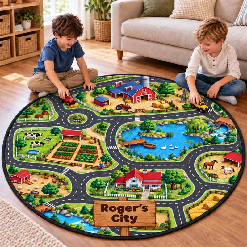 Car Racing Game - Personalized Quilted Mat